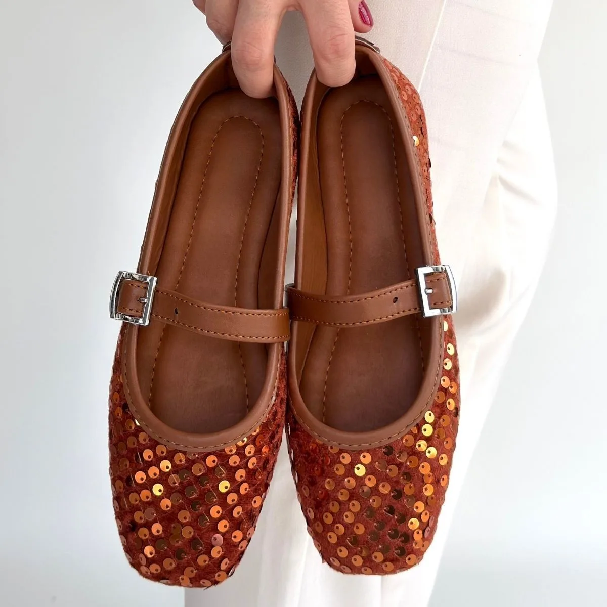 Erbilden Moden Taba Süet Babet Ayakkabı Ortopedik Termo Taban Kadın