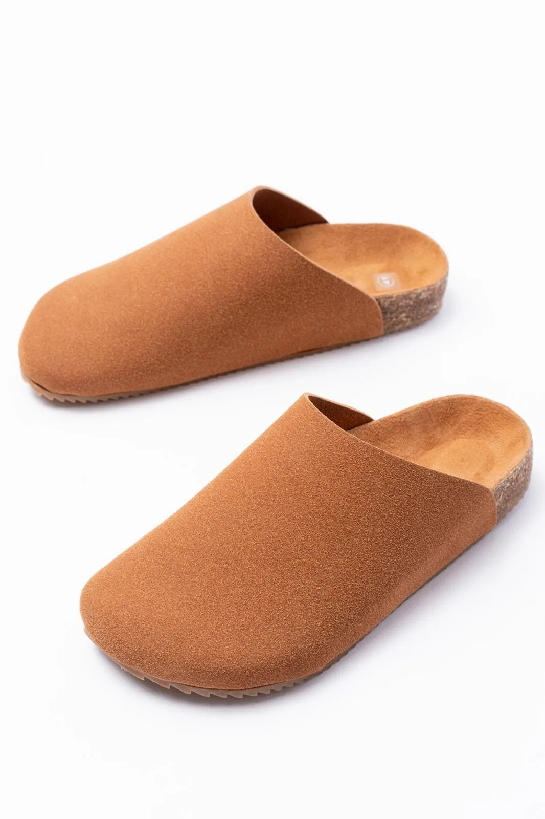 Joy Man JY0556 Raven Bağcıksız Hakiki Süet Deri Mantar Taban Loafer Erkek Ayakkabı Taba