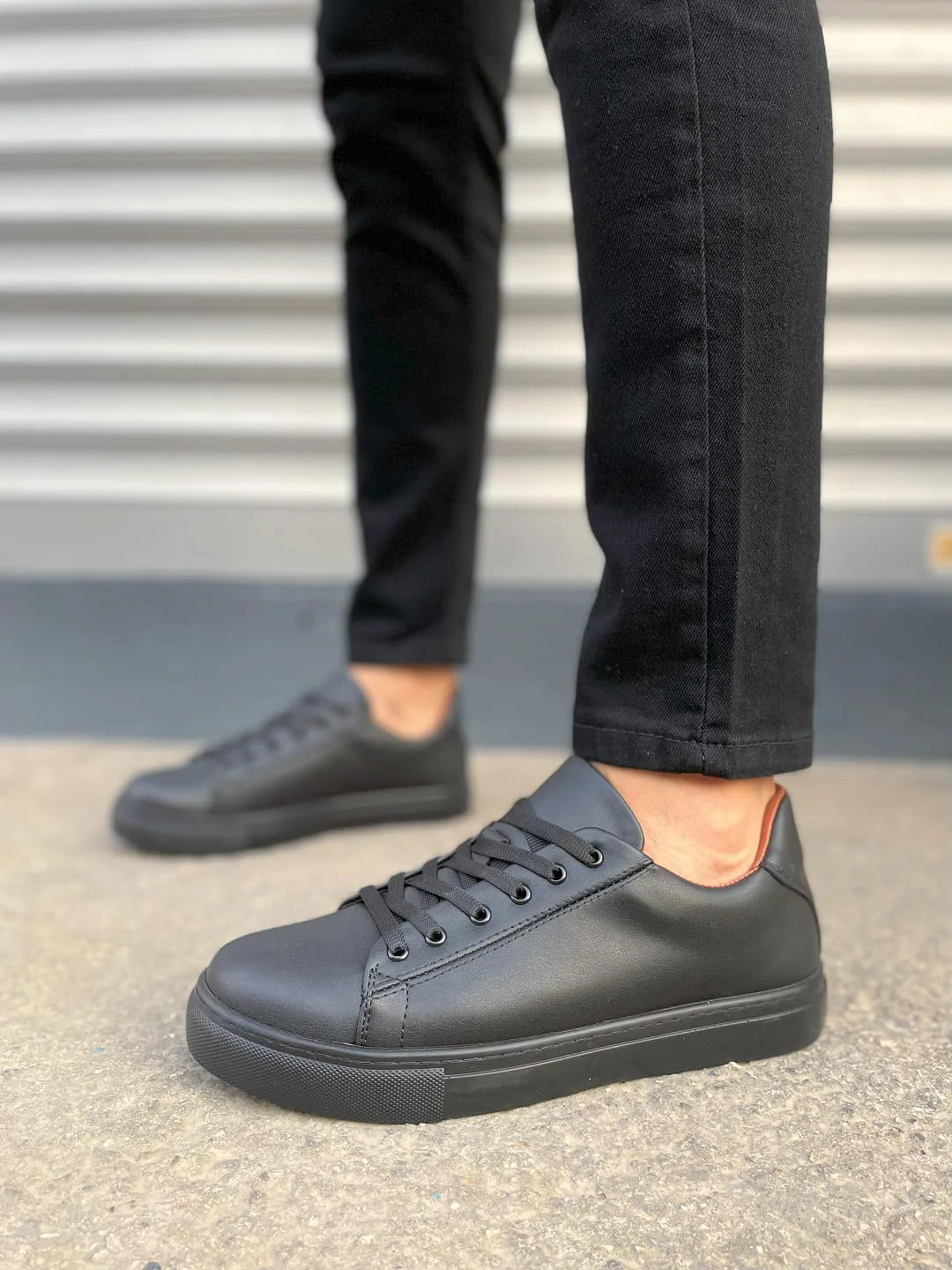 Joy Man JY122 Mode Bağcıklı Cilt Erkek Günlük Sneaker Ayakkabı Siyah