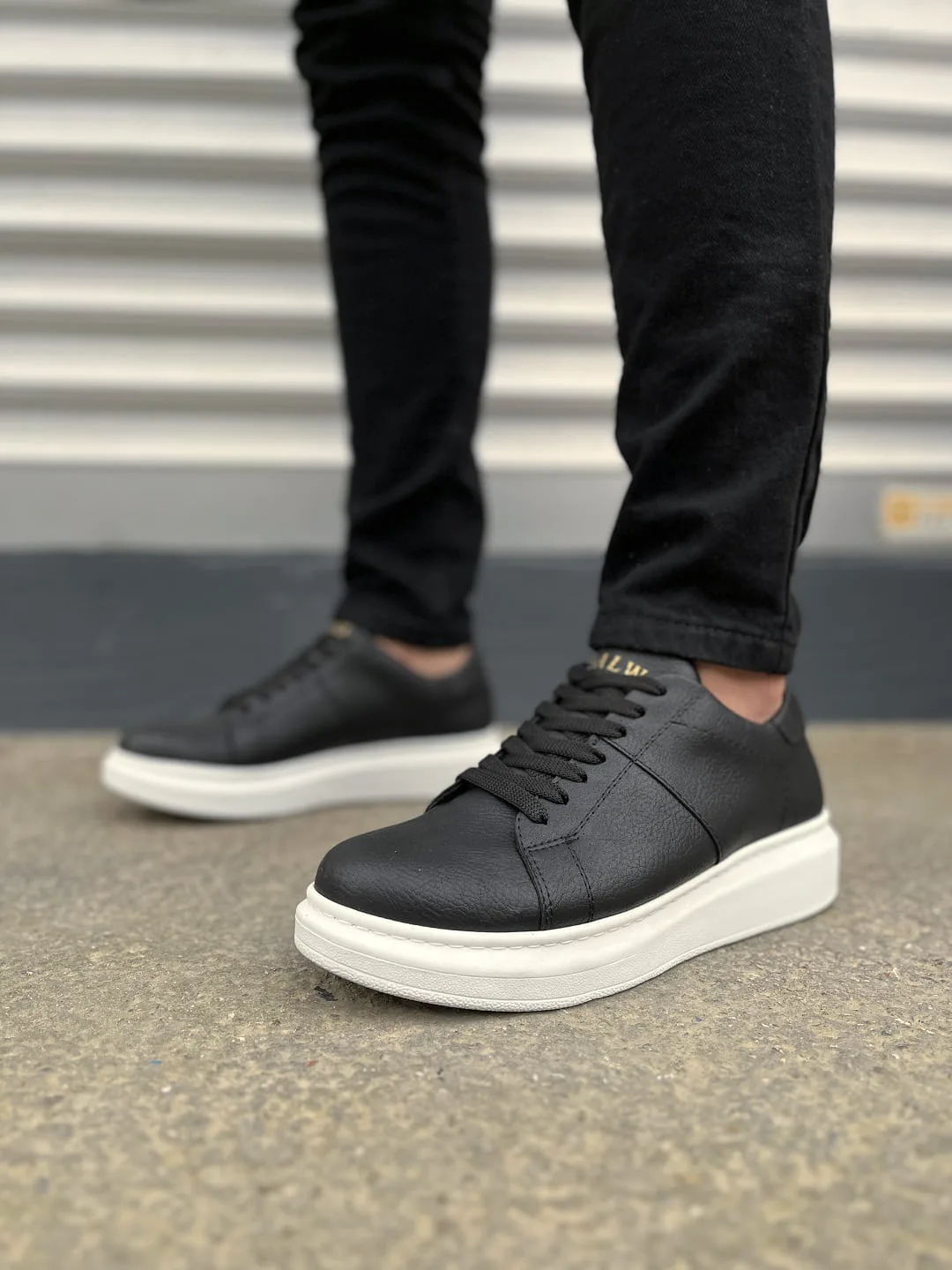Joy Man JY151 Boost Erkek Günlük Sneaker Ayakkabı Cilt Siyah