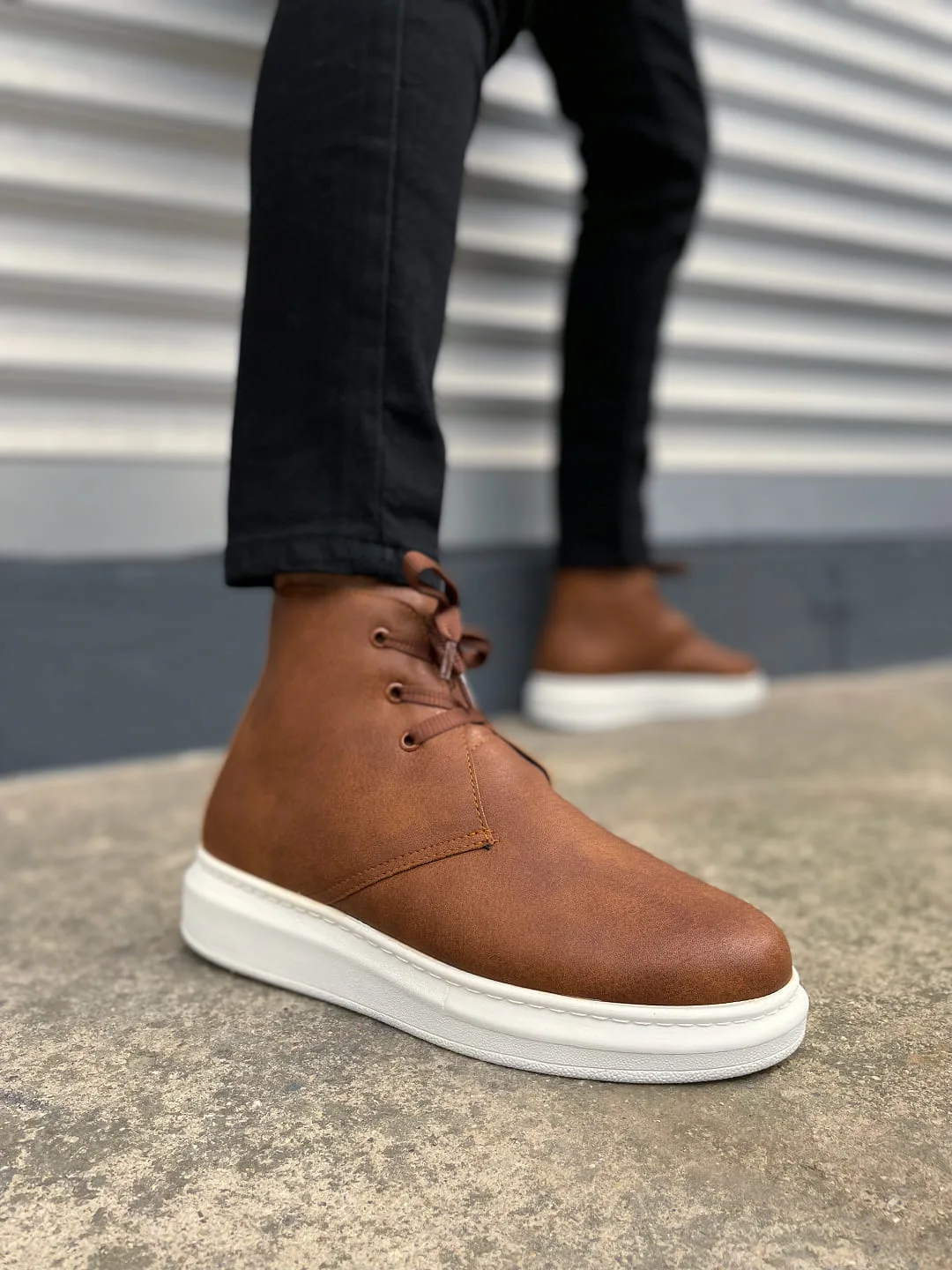 Joy Man JY207 Oslo Bağcıklı Ortopedik Taban Cilt Erkek Bot Taba