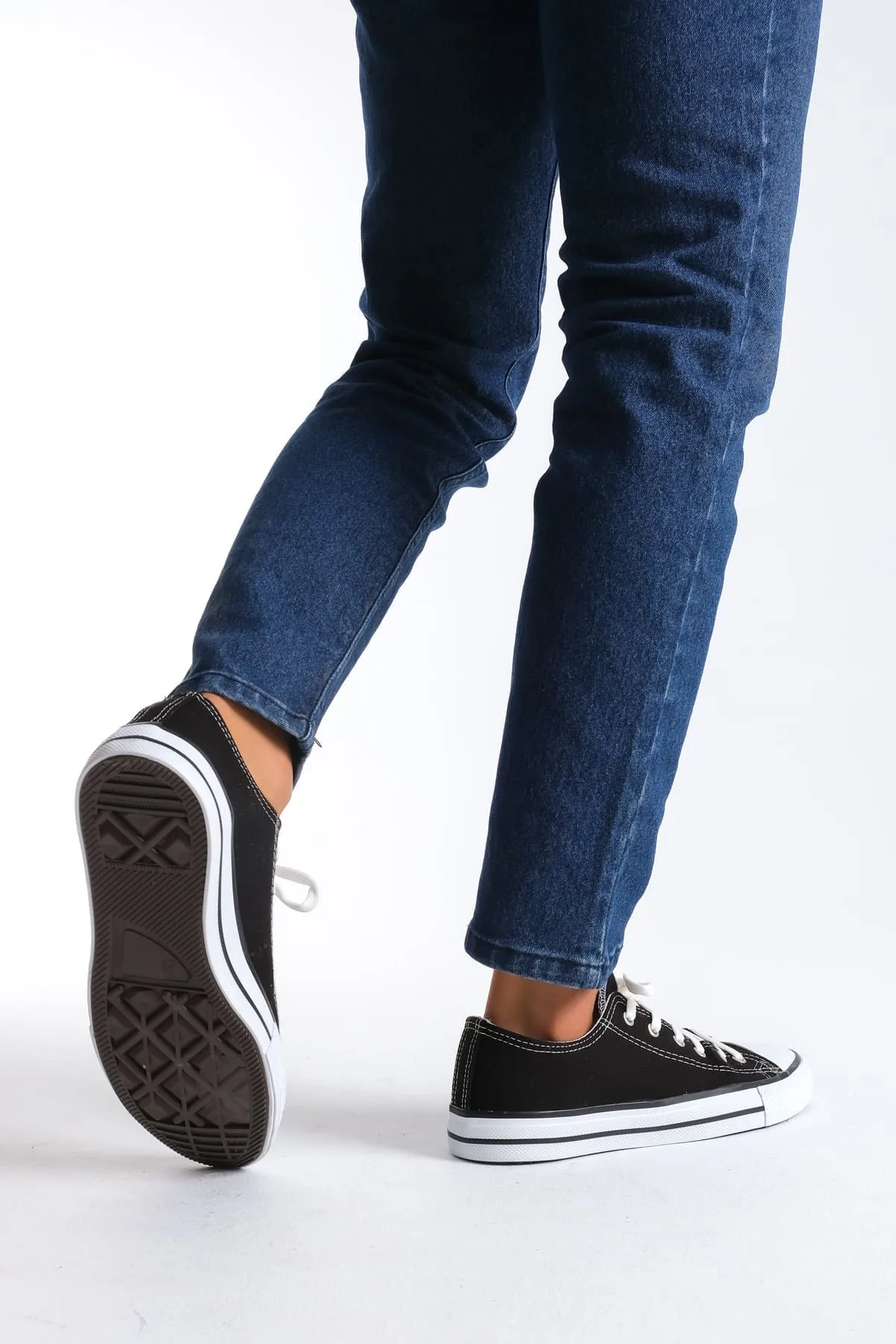 Joy Man Luke Bağcıklı Keten Erkek Günlük Sneaker Ayakkabı Siyah
