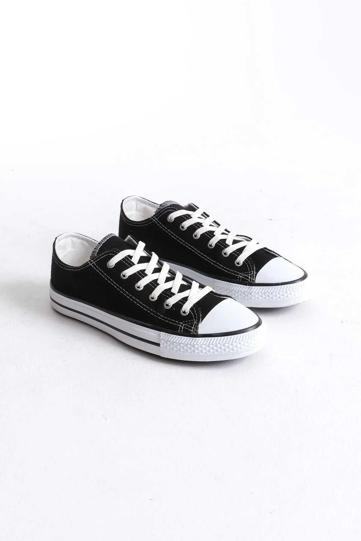 Joy Man Luke Bağcıklı Keten Erkek Günlük Sneaker Ayakkabı Siyah